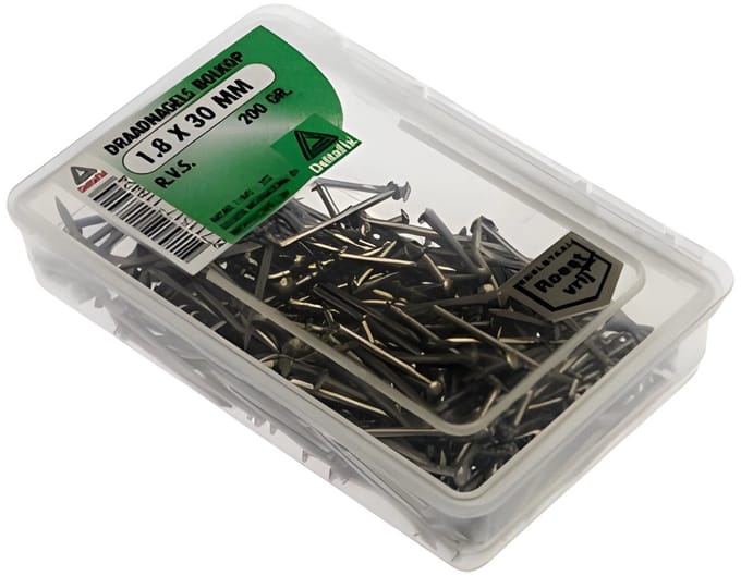 Deltafix - Draadnagel bk 1.8x30mm rvs 200gr