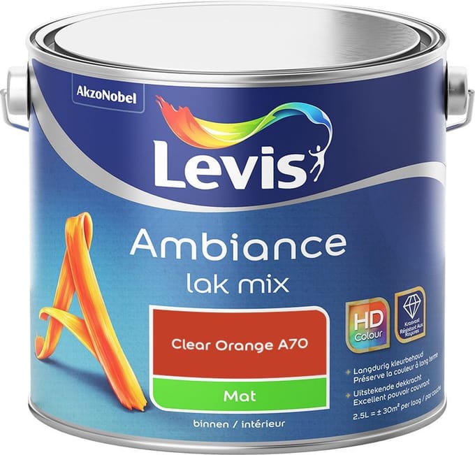 Levis - Ambiance Lak Mat Mix - Clear Orange A70 - Mengverf - 2,5 L