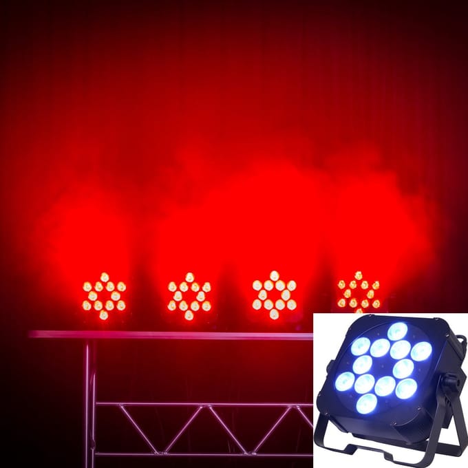 LED-projector 12x RGBAW+UV - Ayra Compar 60 - Wit