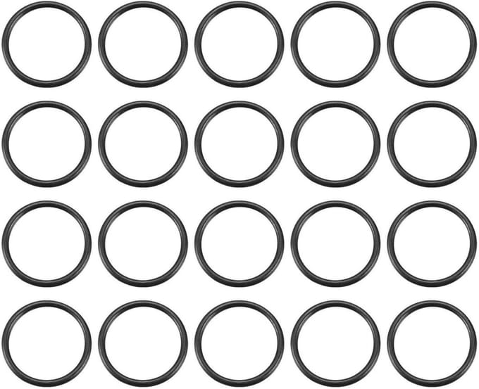 Dailygoods- O-ring 20 Stuks - Nitrilrubber - 17 mm Buitendiameter - 15 mm Binnendiameter - Afdichtingsset - Flexibel en Duurzaam - Afdichtring