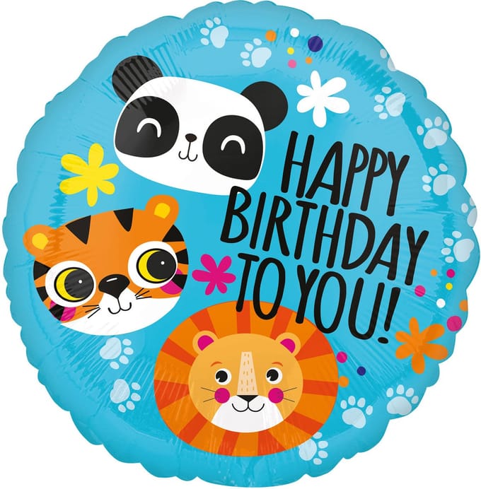 Folieballon Safari Happy Birthday