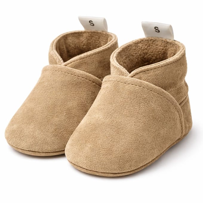 Babysteps - Babyslofjes - Suede - Beige - maat 24/25