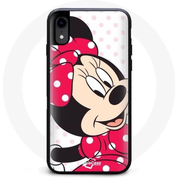 Coque - Maniacase - Iphone X - Disney Minnie Mouse - Silicone - Souple noir
