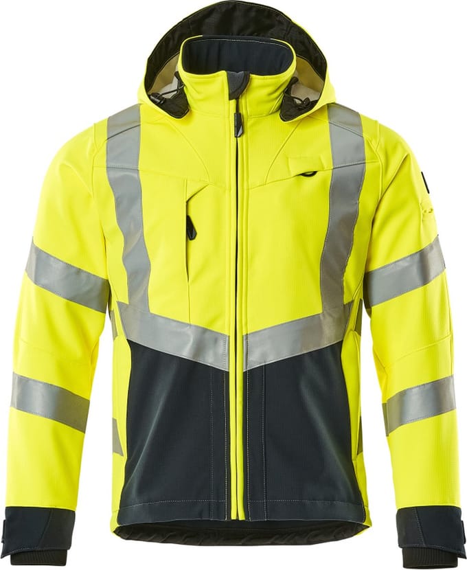 Mascot Safe Supreme Softshell jas 15502-246 - hi-vis geel/donkermarine - S