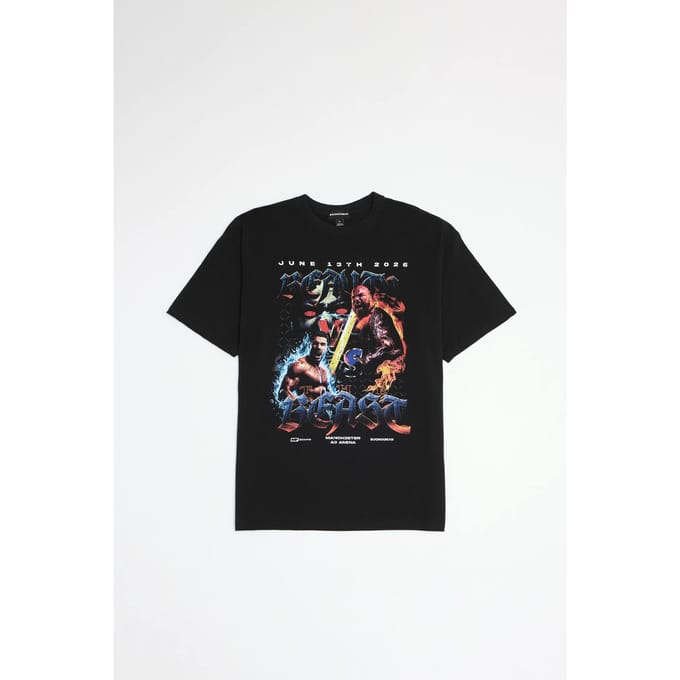 Oversized Misfits Grafisch T-shirt | Black | Size Medium