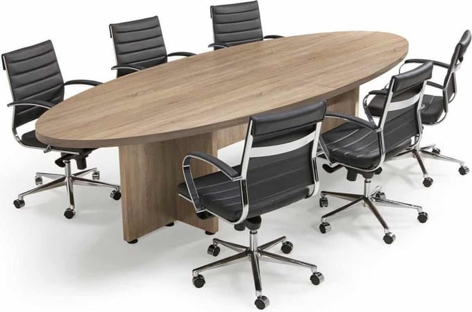 Vergadertafel Chief ovaal 320x120cm in Donker Eiken