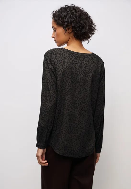 Split hals leo blouse