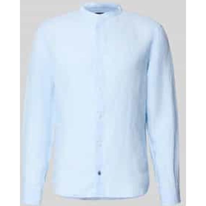 OLYMP Casual Overhemd, Regular Fit, Opstaande kraag, Lichtblauw