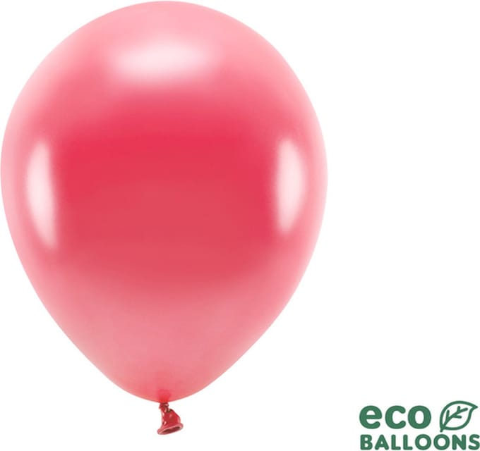 Metallic Ballonnen Lichtrood Premium Organic (100st)