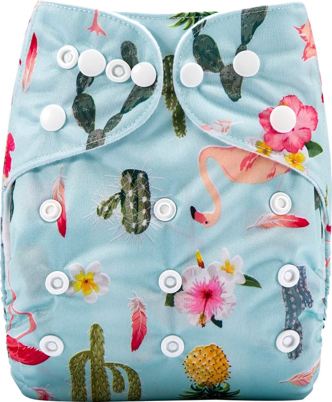 Duurzame luiers - wasbare luier met inlegger - herbruikbare luier - Pocket luier - 3-15 kilo - Tropical