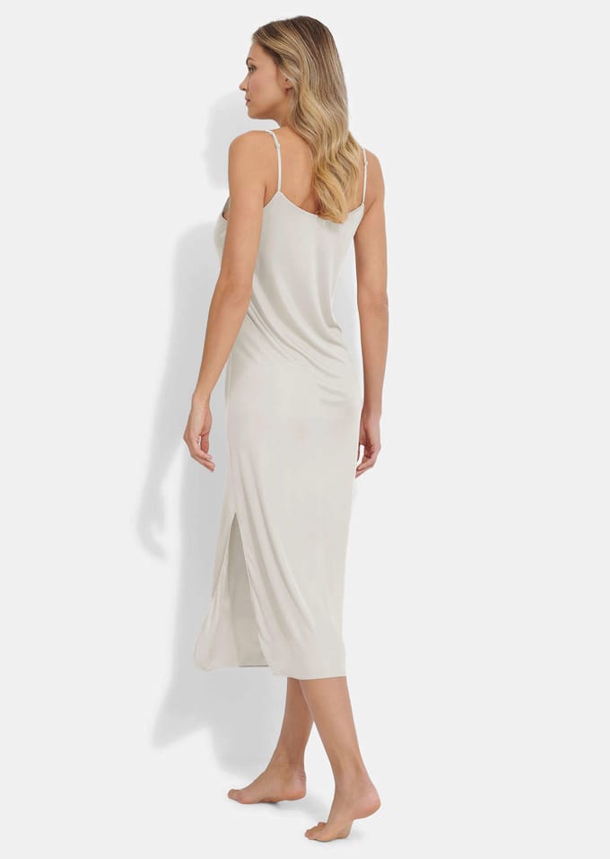 Negligé met spaghettibandjes - champagne - Gr. 46 van Goldner Fashion