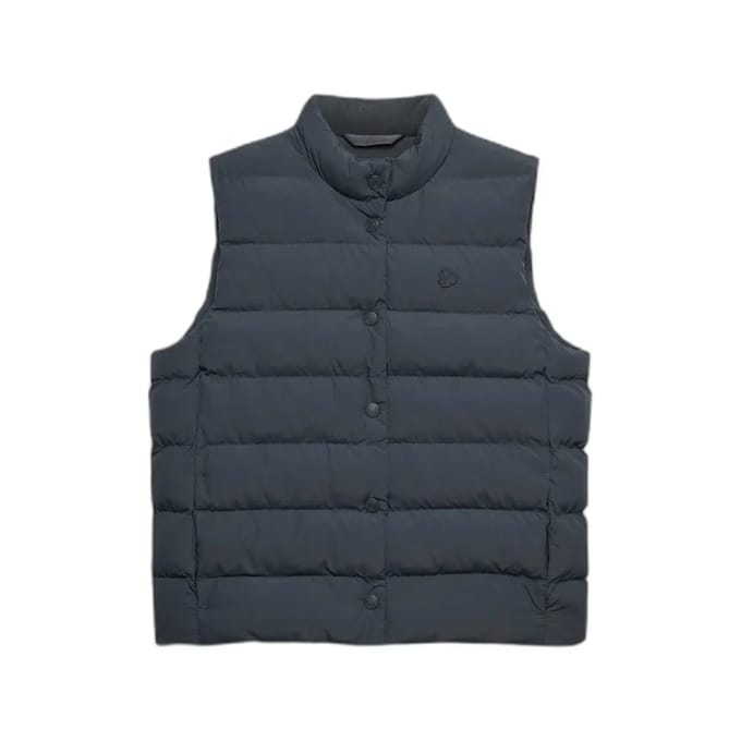 Superdry - Gewatteerd Gilet met Drukknopen Slanke Pasvorm - Dames - Gilets