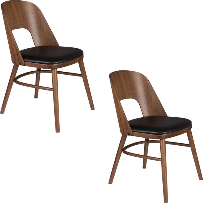 Dutchbone Talika Eetkamerstoelen Bruin - Set van 2