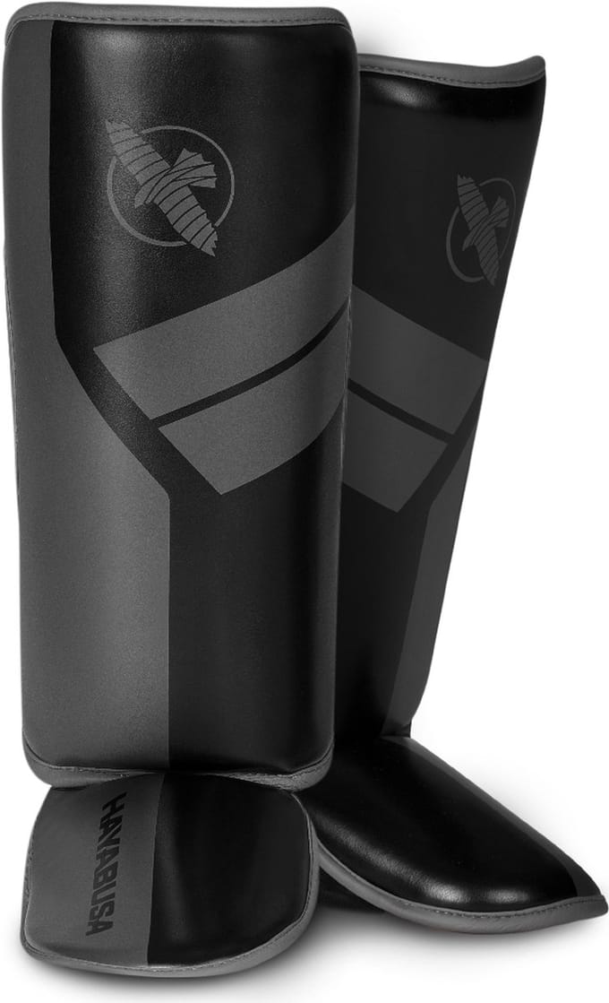 Hayabusa S4 Jeugd-scheenbeschermers - Zwart - Maat S/M