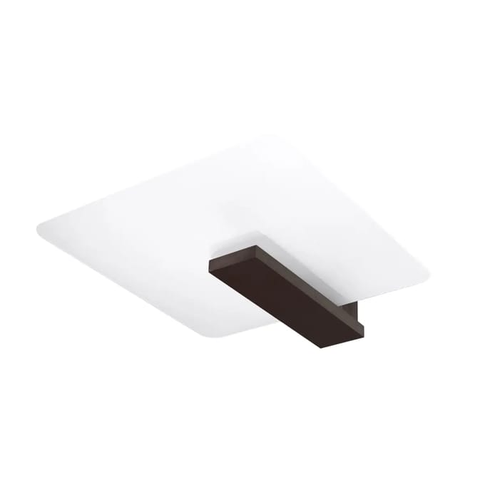 Sollux Lighting Plafondlamp Lappo - E27 - wenge - hout/glas - 47.5x40x14cm