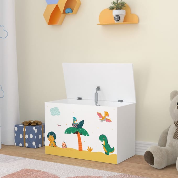 Doos voor speelgoed Oleiros 40x60x30 cm dinosaurus motief