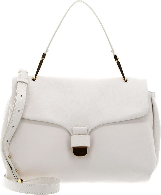 COCCINELLE Leren Schoudertas Soft Handbag Coconut Milk Crème