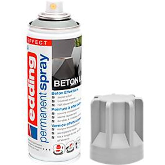 edding Spray 5200, 200 ml, premium matte acrylverf, spuitbreedte ca. 50-60 mm, betoneffect