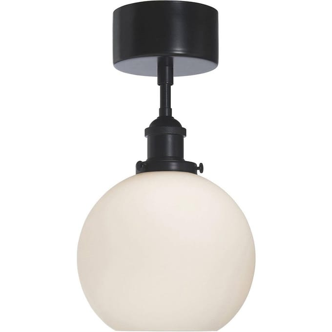 PR Home Omega plafondlamp, opaal/zwart