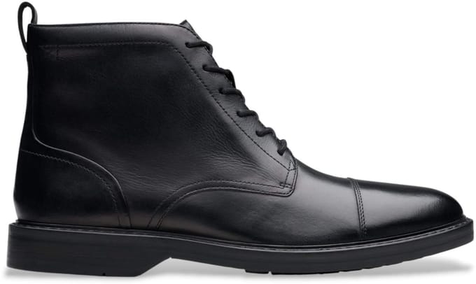Clarks Aldwin Cap Leren Enkellaarsjes