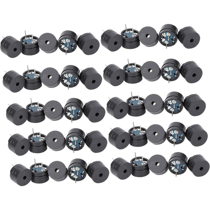 50 Stuks Passieve Buzzer Elektromagnetisch Type 16ohm AC 2KHz 3V 5V 9V 12V Buzzer zwart