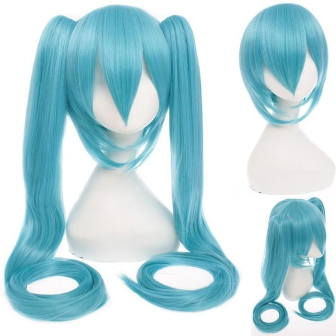 Perruque d'anime, perruque de cosplay, perruque Senbonzakura Plum Blossom One Size bleu