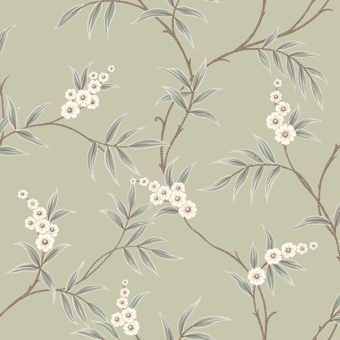 Boråstapeter Vliesbehang 7763 - Adorn - Botanisch Groen - 53cm x 10.05m