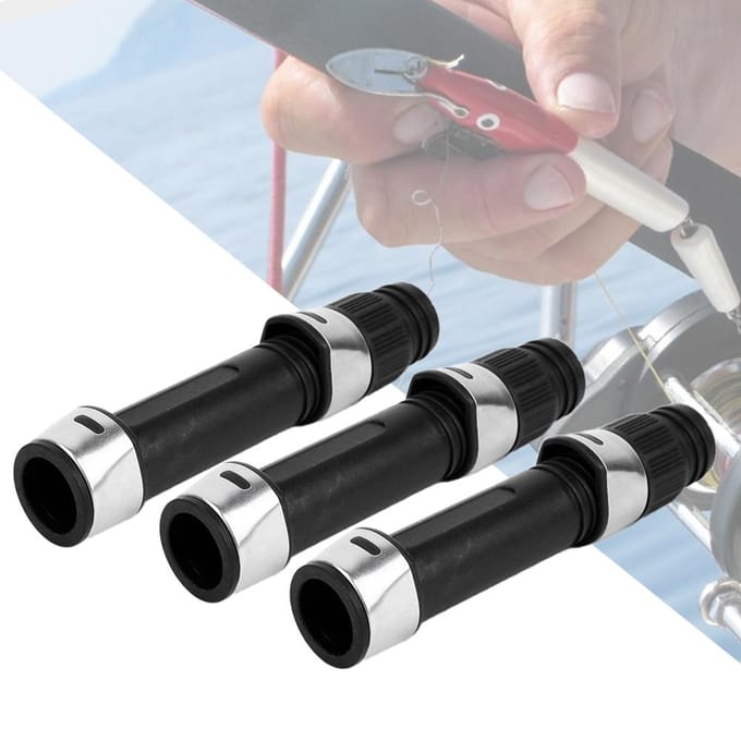3PCS Porte-moulinet de canne à pêche Clip de montage de canne à moulinet spinning Outils accessoires de pêche casting 20# black