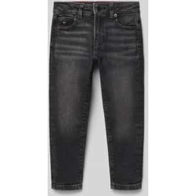 Straight fit jeans van katoenmix