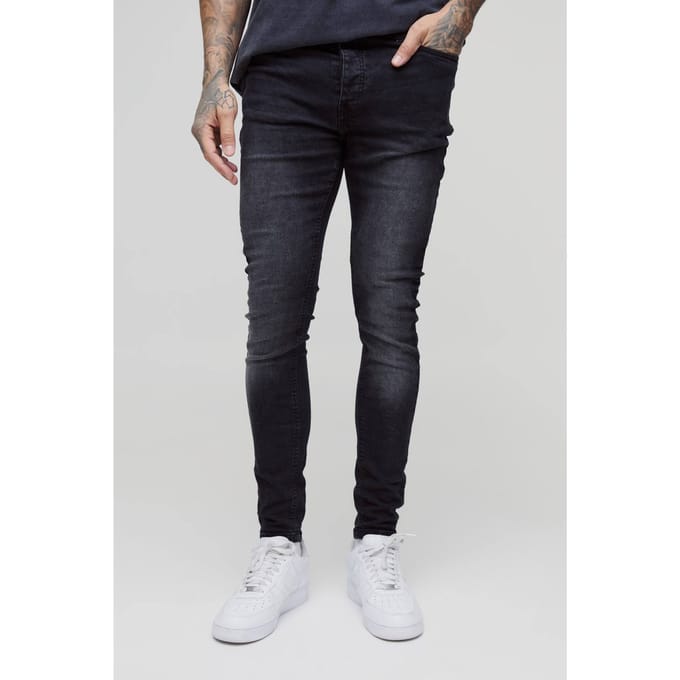 Tall Skinny Stretch Jeans | Washed Black | Size 56