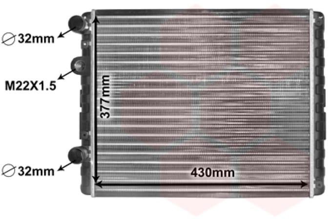 Van Wezel - RADIATOR VOOR SEAT AROSA 1997-2000 6KO121253K