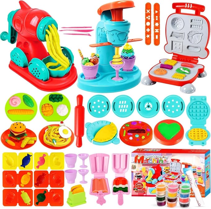 Kleedset voor kinderen met kneedgereedschap en creatief speelgoed