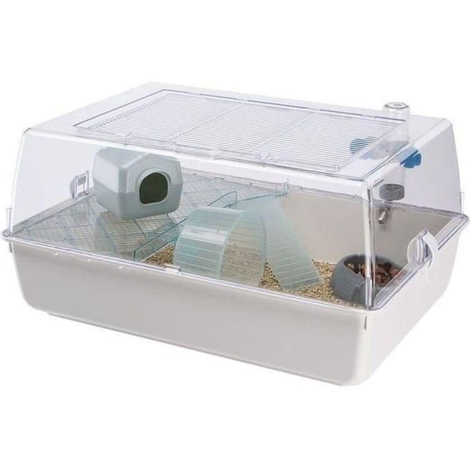 Cage pour hamster 55* 39* 27 cm - Mini Duna Blanche - FERPLAST