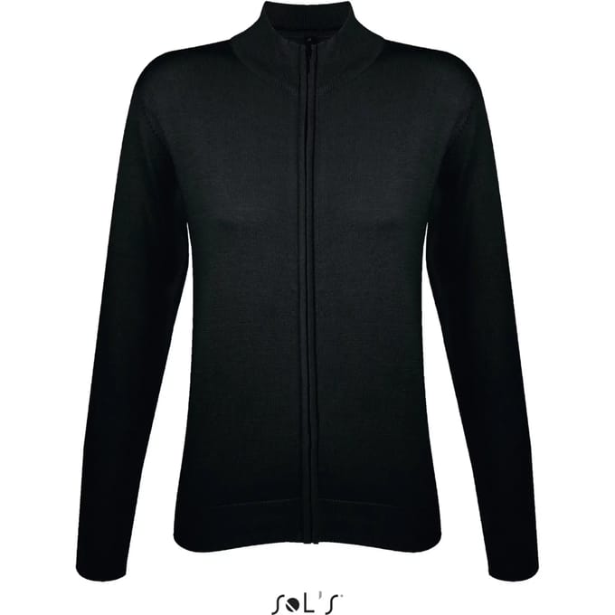 SOL'S Women´s Zipped Knitted Cardigan Gordon L414 - Black - L
