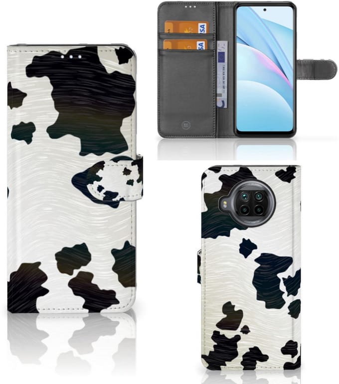 Xiaomi Mi 10T Lite Telefoonhoesje met Pasjes Koeienvlekken