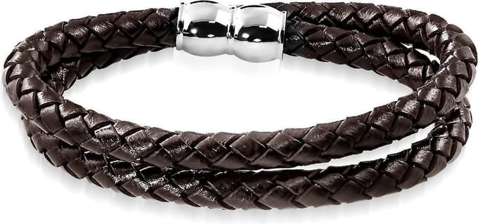Amanto Armband Aivan - Leer - Magnetische Sluiting - 6mm - 22.5cm