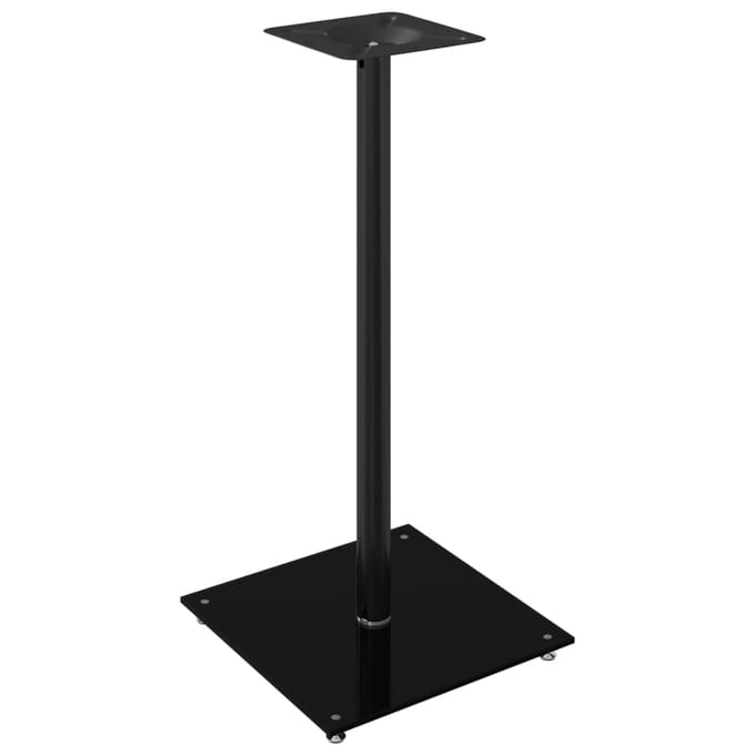 vidaXL - Luidsprekerstandaards - 2 - st - 1 - pijler - gehard - glas - zwart