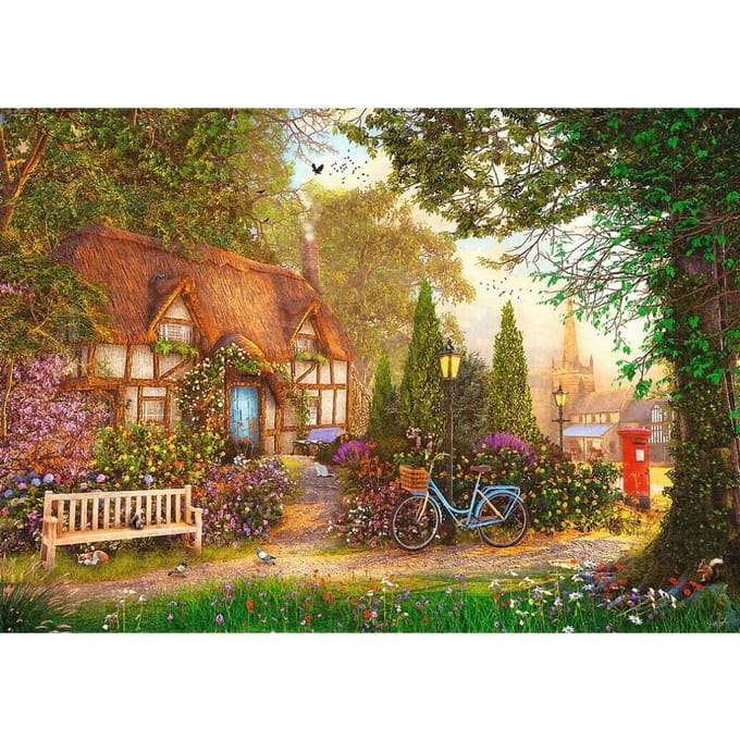 Trefl Tea Time Serie - Premium Plus Legpuzzel - 1000 Stukken - Domek pod strzechą - 68.3x48 cm