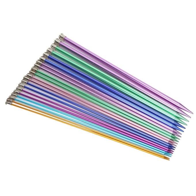Breinaalden Kleur Super Lang DIY Trui Sjaal Naald Enkelpuntige Stoknaald blue