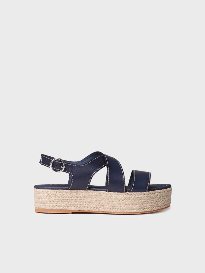 Sandalen met bandjes en plateauzool | ELISENDA