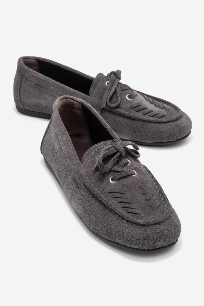 Lorven Leren Veter Loafer Dames