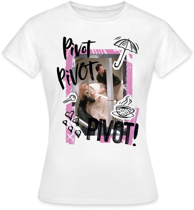 Friends Pivot Rachel Ross Chandler T-Shirt Dames