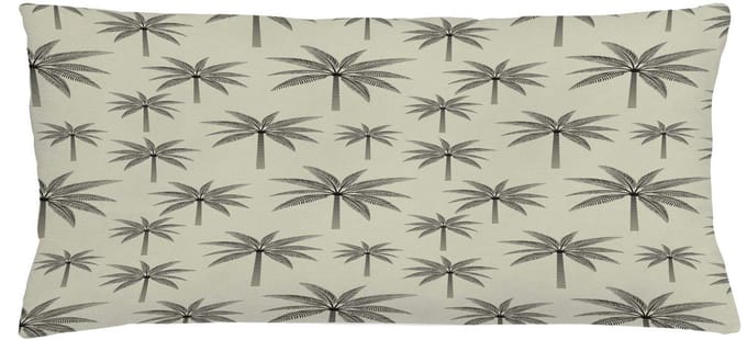 Palm Kussenhoes – Vintage Tropisch – 90x40 cm – Dubbelzijdig