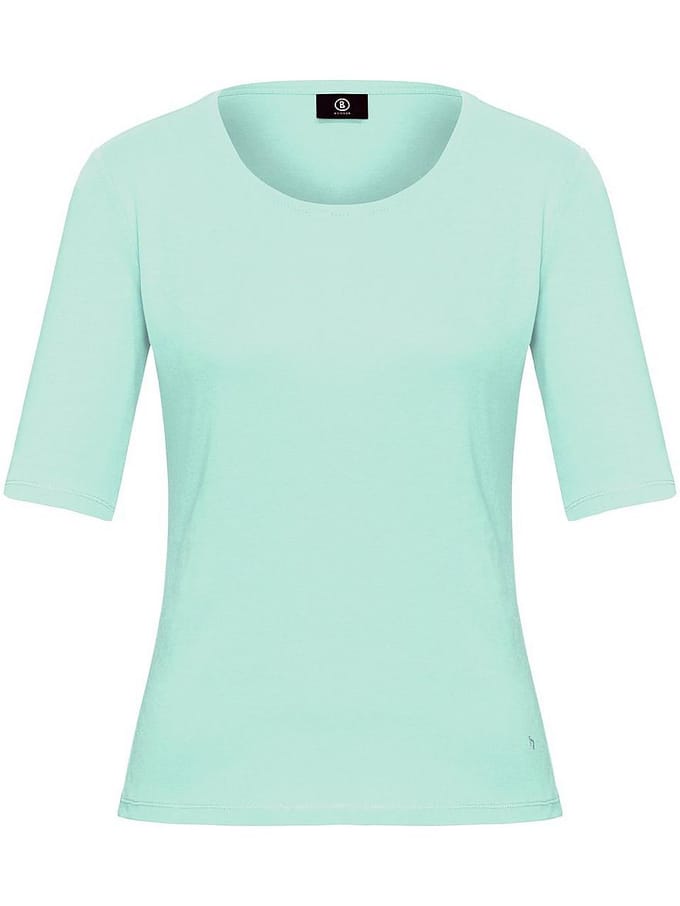 Shirt ronde hals model Velvet Van Bogner turquoise