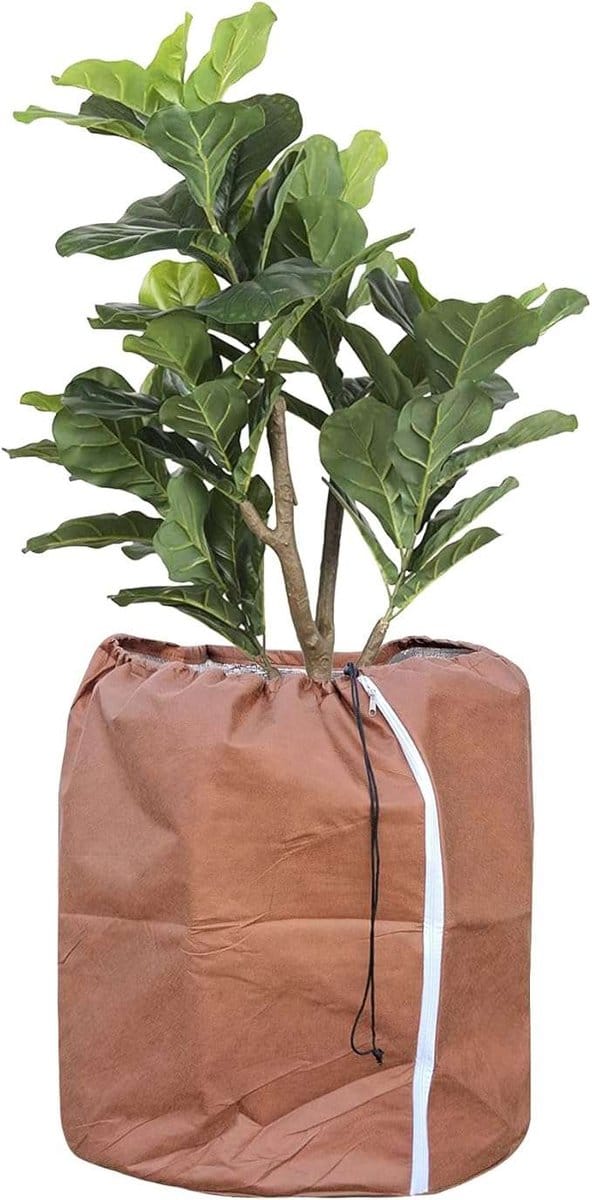 CE - Plantenbeschermhoes - 50x45 cm - Bruin - Geribbeld Polyester