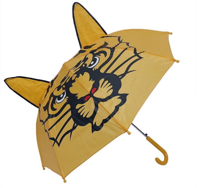 Tijger vormige paraplu 90cm