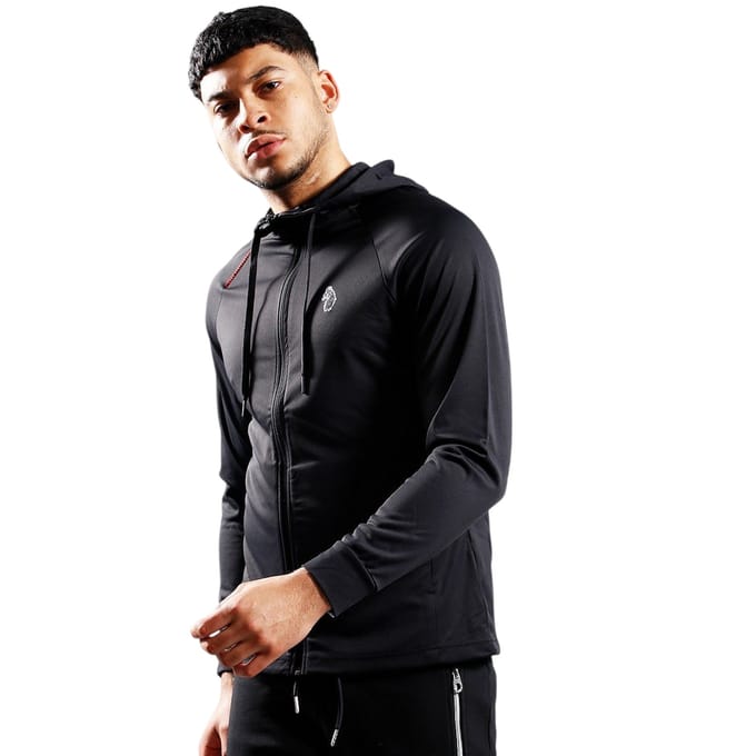 Luke Heren Raglan Sweatshirt (Jet Zwart)