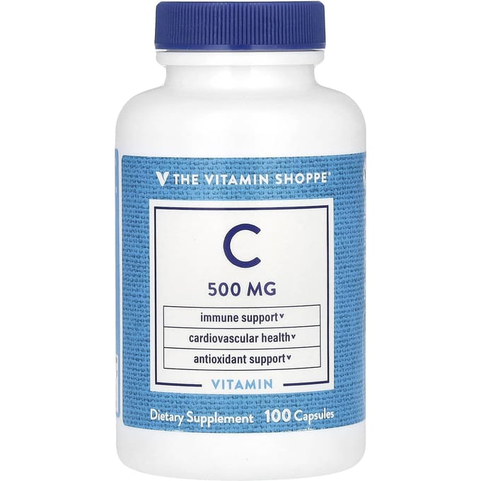 The Vitamin Shoppe, Vitamine C, 500 mg, 100 gélules