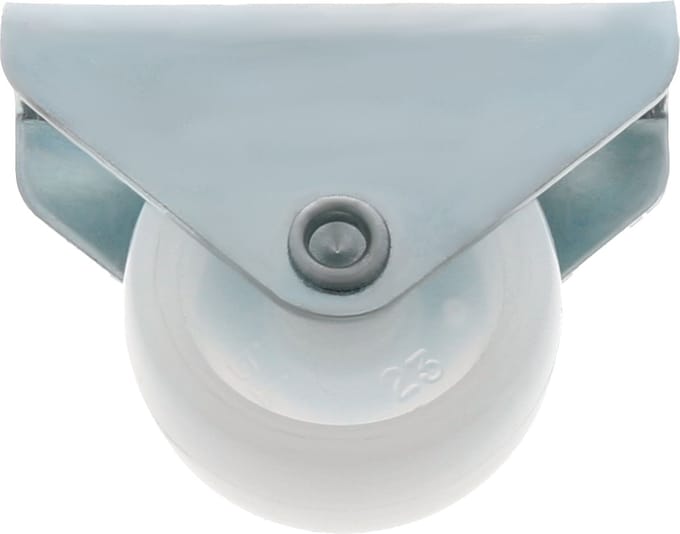 AMIG bokwiel/transportwiel - D30mm - nylon - 45kg draagvermogen - wit