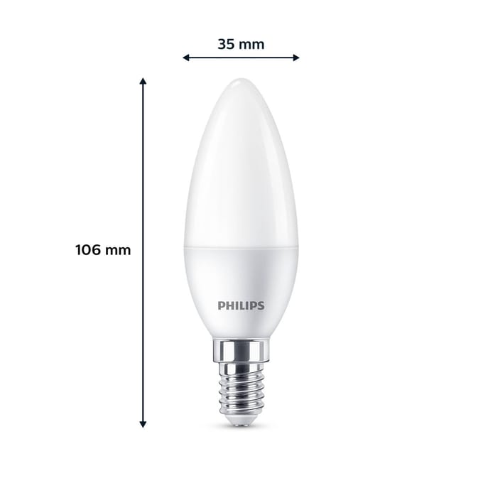 Philips LED Kaarslamp Mat - 25 W - E14 - Warmwit licht - 3 stuks